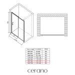 CERANO - Sprchové posuvné dvere Orlano L/P - 5 mm - chróm, transparentné sklo - 130x195 CER-8050BD74892