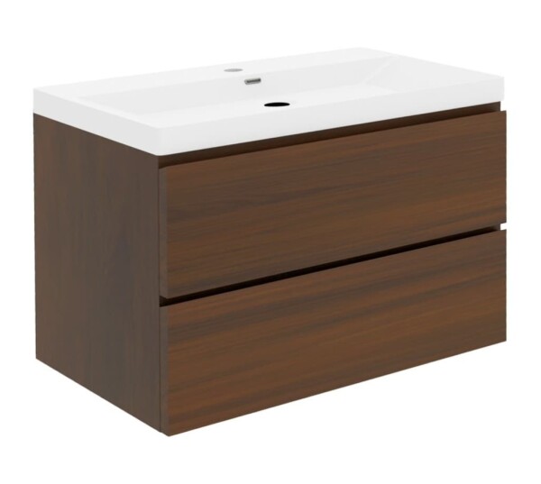 Kúpeľňová skrinka s umývadlom SAT B-Way 99x50x45 cm orech mat BWAY2100NUTU4 BWAY2100NUTU4