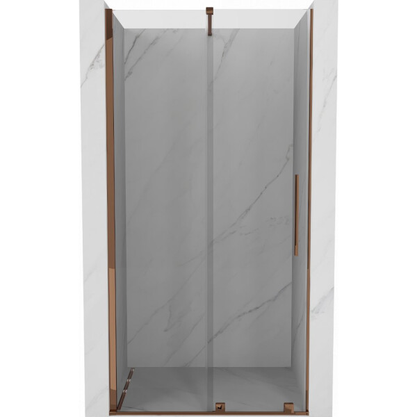 MEXEN/S - Velár posuvné sprchové dvere 85, transparent, ružové zlato 871-085-000-01-60