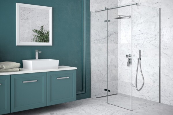 BESCO - Obdĺžnikový sprchovací kút PIXA - Rozmer A - 100, Rozmer B - 80, Smer zatváranie - Ľavé (SX) BCPIXA1080OBDL