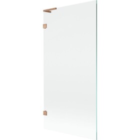 MEXEN/S - Lunar L vaňová zástena FIX 90 x 150, transparent, meď kartáčovaná 897L-090-000-65-00