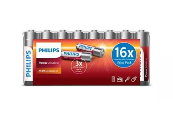 Philips batéria PowerLife Alkaline LR6P16F/10 AA - 16 ks (8712581632502)