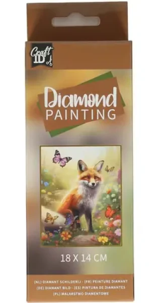 CRAFT ID Diamantové maľovanie Líška 14x18cm