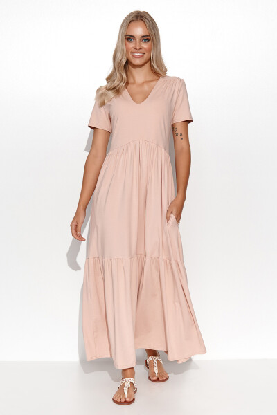 Denné šaty M549 body - Makadamia 40/L