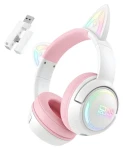 ONIKUMA GT838 ružová / Herné slúchadlá / Bluetooth 5.3 / RGB / výdrž 10 h / USB-C (GT838 Pink)
