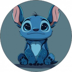 Jedlý papier Stitch so šedým pozadím 19,5 cm - Pictu Hap - Pictu Hap