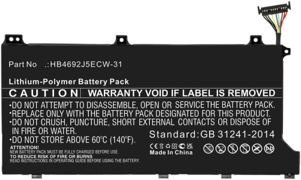 CoreParts CoreParts Battery for Huawei Notebook Notebook 41.26Wh Li-Polymer 11.46V 3600mAh Black