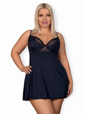Drimera babydoll XXL - Obsessive XXL Modrá