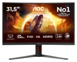 31,5" AOC C32G4Z čierna / Herný monitor / zakrivený 1500R / VA / FHD 1920×1080 / 260 Hz / 0,3 ms / HDR10 / HDMI + DP (C32G4Z)