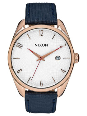 Nixon BULLET LEATHER ROSEGOLDNAVY dámske hodinky analógové