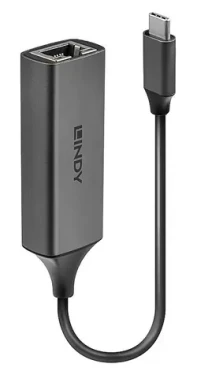 Lindy USB-C Gigabit Ethernet adaptér / Sieťový adaptér / RTL8153 / 5 Gbit / s / strieborná (43299)
