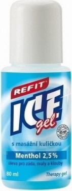 REFIT Ice gel menthol roll on 80 ml