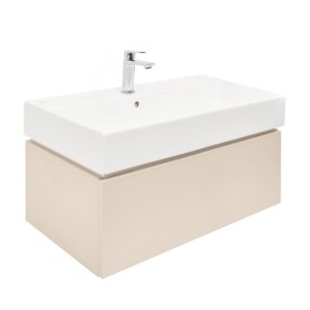 Kúpeľňová skrinka s umývadlom SAT Feel 80x30x46 cm pieskovo béžová mat SATFEEL80BEU2B SATFEEL80BEU2B