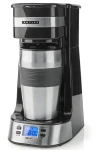 Nedis Butler čierna / Kávovar na prekvapkávanú kávu / 0.4 l / 1 šálka / časovač / cestovný hrnček (16100132)