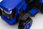 Mamido Mamido Detský elektrický traktor s vlečkou 12V 7Ah EVA kolesá ECO koža modrý