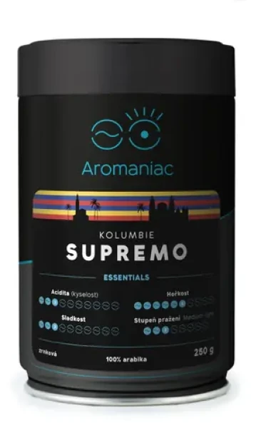 Mercury Kolumbia Supremo / Zrnková káva / dóza / 250 g