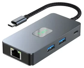 USB-C hub 7v1 / Hub USB / HDMI / USB / SD/TF / RJ45 2500 Mbps / PD (AKTBXVA7W1UHPRJ)
