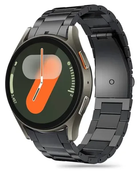 Tech-Protect Stainless Strap čierna / Remienok / pre Samsung Galaxy Watch 4/5/5 Pro/6/7/FE / nerezová oceľ