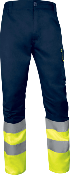 Reflexné pracovné nohavice Delta Plus M1PA2HVCL1 Farba: Modrá/ Žltá, Veľkosť: XL (M1PA2HVCL1JAXG)