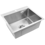 REA - Oceľový drez Liam BRUSH NICKEL s kuchynskou batériou KPL-96006