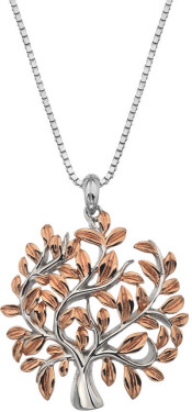 Hot Diamonds Luxusný strieborný náhrdelník so stromom života Jasmine DP701 (retiazka, prívesok)