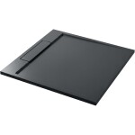 CERANO - Sprchová vanička štvorcová Loro - liaty mramor - tmavo šedá - 90x90x3,5 CER-8050BD80370