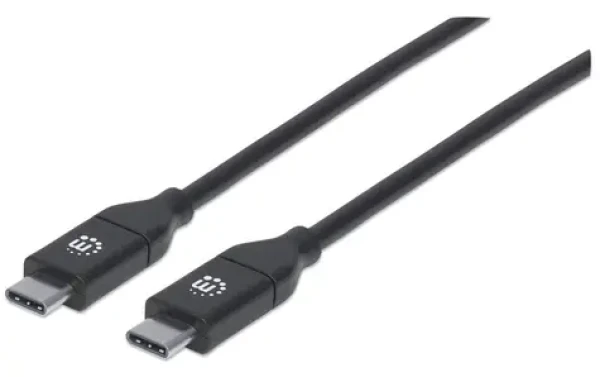 Manhattan USB-C čierna / USB kábel / USB-C - USB-C / USB 2.0 / 2 m (355247)
