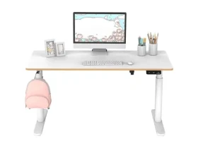 Ultradesk Pulsar biela / Detský pracovný stôl / elektricky nastaviteľná výška / 120x60 cm / 55-81 cm (UDESK-PUL-WT)