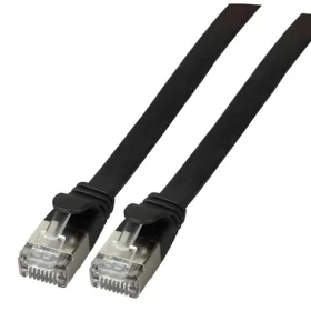 EFB RJ45 plochý patch kábel Cat6a čierna / Patch kábel / U/FTP / 5 m / 10Gbit/s (K5545SW.5)