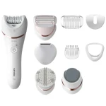 Philips BRE740-10 / epilátor + holiaci strojček + pedikúra + peeling / 2 rýchlosti / prevádzka až 40 minút / biela (BRE740/10)