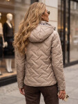 Dámska prechodná bunda s kapucňou v kamelovej farbe od FashionStreet TY5774 M