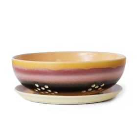 HK living Keramická miska na ovocie 70's Sunset