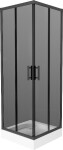 MEXEN/S - Rio sprchovací kút štvorec 70 x 70, grafit, čierny + vanička Rio vrátane výpuste - 860-080-080-70-40-4510 860-070-070-70-40-4510