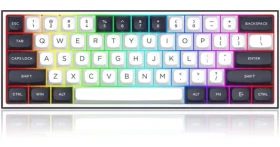 Redragon ALCOR K717WB-RGB-PRO bielo-čierna / Herná klávesnica / mechanická / RGB / BT / USB (K717WB-RGB-PRO)