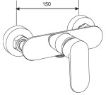 MEXEN/S - Carl sprchový stĺp vrátane sprchovej batérie Milo, čierna 71340240-70