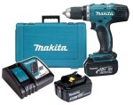 Makita DDF453RFE / Aku vŕtací skrutkovač / 18V / Li- ION / 2x 3A / 13 mm skľučovadlo / 1300 ot-min (DDF453RFE)