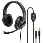 Hama PC Headset HS-P300 stereo čierna / tlačidlo MUTE / ovládanie hlasitosti (139925-H)