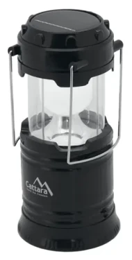 Cattara Svietidlo kempingová vysúvacia LED 20 amp; 60lm nabíjacia / 1x LED + 6x LED / 1200 mAh / microUSB amp; solárny panel (13151)