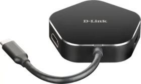 D-Link DUB-M420 čierna / USB-C hub / 4v1 / HDMI 4K / 2x USB-A 3.2 / USB-C PD 60W (DUB-M420)