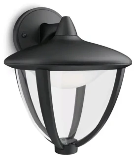 Philips Robin vonkajšie nástenné LED svietidlo 4,5W / 430lm / 2700K / IP44 / čierne / dopredaj (SKL000192191)