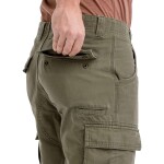 Bushman PÁnske kapsáčové nohavice Klawer, tmavá khaki 60