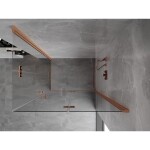 MEXEN/S - Mist-F Duo sprchovací kút skladacie dvere pravá 95 x 110, transparent, meď kartáčovaná 8A6-095L-110P-65-00