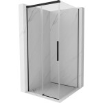 MEXEN/S - Rox sprchovací kút posuvný 90 x 90, transparent, čierna 8C2-090-090-70-00