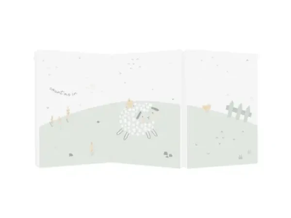 KikkaBoo Skladací matrac 60x120x5 cm Sleepy Sheep (31107020051KB)