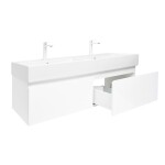 Kúpeľňová skrinka s umývadlom SAT B-WAY 119x30x45 cm biela lesk BWAY120WU2BB BWAY120WU2BB