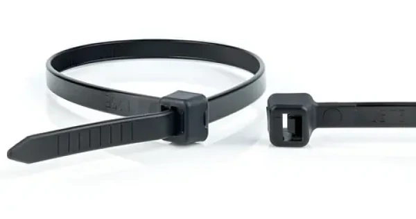 WKK 710x9 mm čierna / Sťahovacie pásky / plast / UV stabilný / rozoberateľné / 100 ks (110349071)