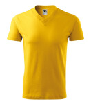Tričko s výstrihom do V unisex žlté XL
