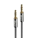 Lindy Cromo antracitová / Audio kábel / Jack 3,5 mm - Jack 3,5 mm / 1 m (35321)