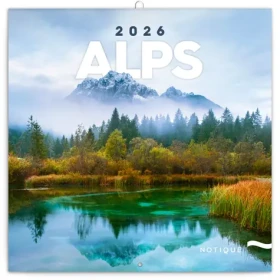 NOTIQUE Poznámkový kalendár Alpy 2026 - Východný / 30 x 30 cm (PGP-35164-V)