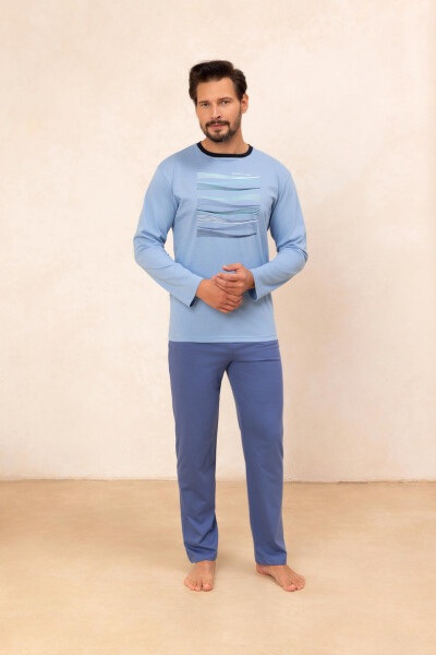 PÁNSKE PYŽAMO 492 J/25 Modrá M